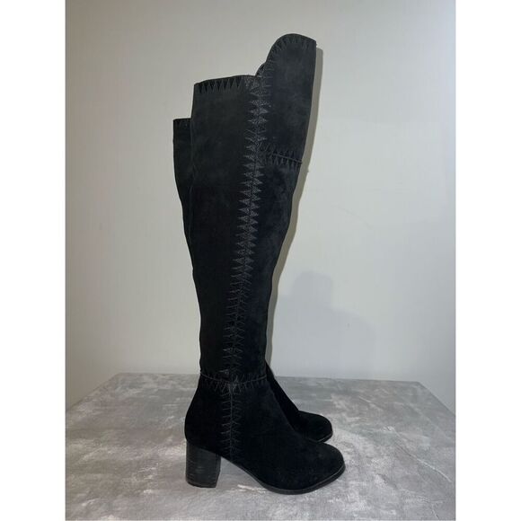 Black Over-the-Knee Women's Boots - Picture 1 of 11